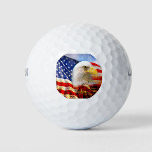 Bald Eagle and The American Flag Golf Balls