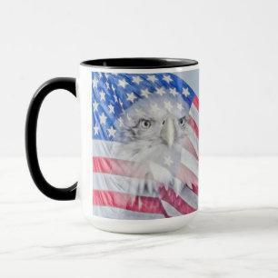 Bald Eagle and the American Flag Mug