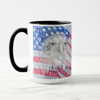 Bald Eagle and the American Flag Mug