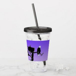 Bald Eagle at Sunset  - Original Wildlife Art Acrylic Tumbler