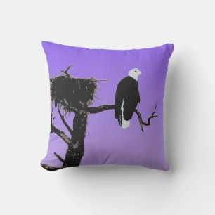 Bald Eagle at Sunset - Original Wildlife Art Cushion