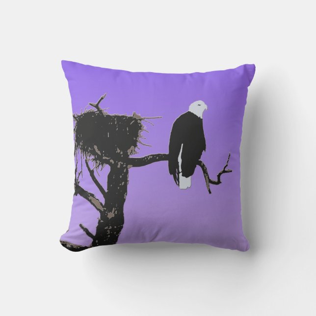 Bald Eagle at Sunset  - Original Wildlife Art Cushion (Front)