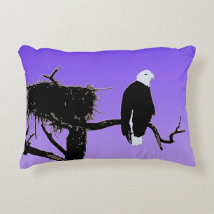 Bald Eagle at Sunset - Original Wildlife Art Decorative Cushion