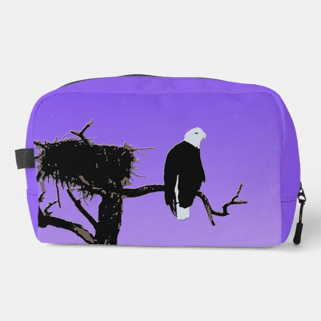Bald Eagle at Sunset  - Original Wildlife Art Dopp Kit (Front)
