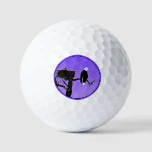 Bald Eagle at Sunset  - Original Wildlife Art Golf Balls