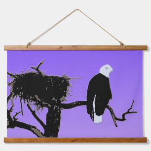 Bald Eagle at Sunset - Original Wildlife Art Hanging Tapestry