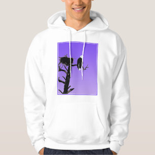 Bald Eagle at Sunset  - Original Wildlife Art Hoodie