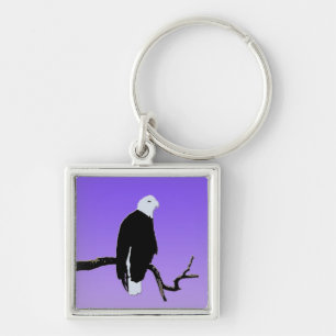 Bald Eagle at Sunset  - Original Wildlife Art Key Ring
