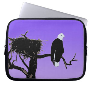 Bald Eagle at Sunset - Original Wildlife Art Laptop Sleeve