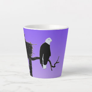 Bald Eagle at Sunset  - Original Wildlife Art Latte Mug