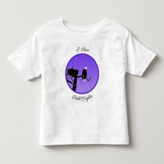 Bald Eagle at Sunset  - Original Wildlife Art Toddler T-Shirt (Front)