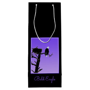 Bald Eagle at Sunset - Original Wildlife Art Wine Gift Bag