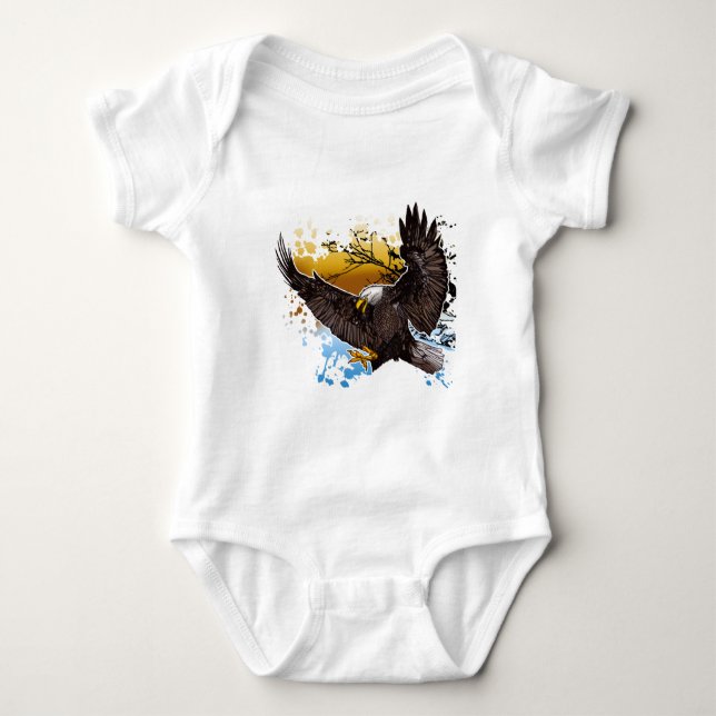 Bald Eagle Baby Bodysuit (Front)