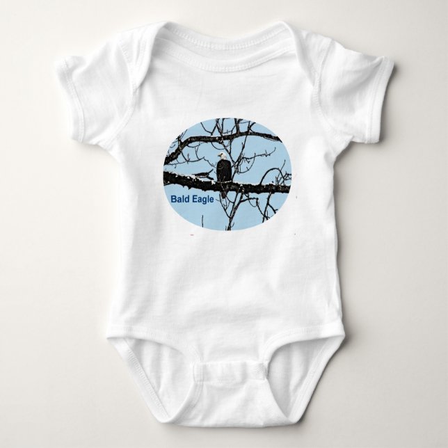 Bald Eagle Baby Bodysuit (Front)