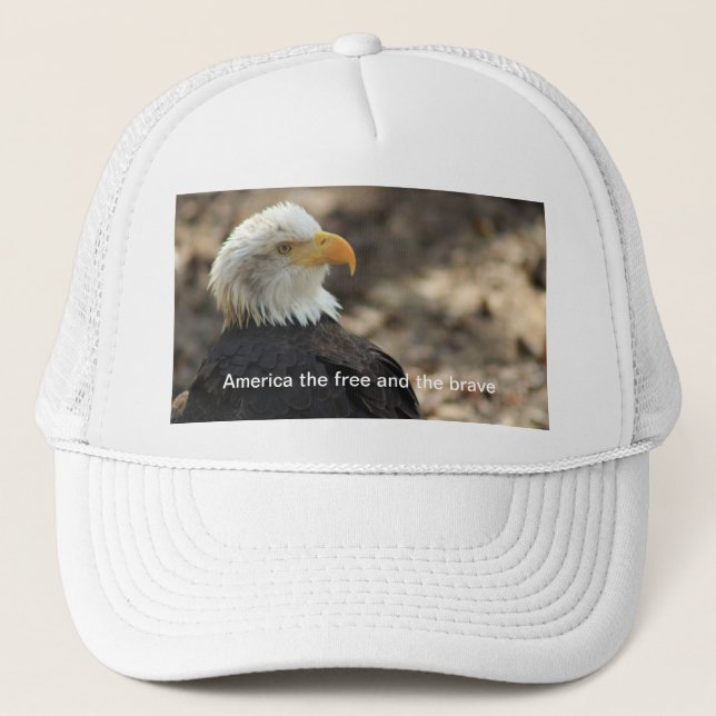 Bald Eagle  Baseball Cap  THE FREE AND THE BRAVE (Front)