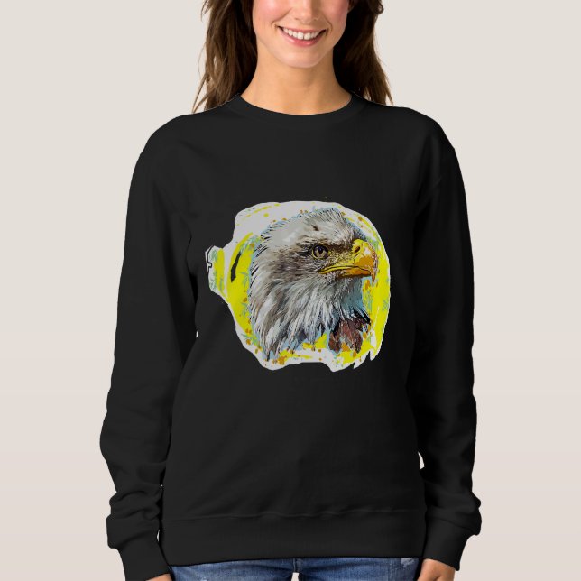 Bald Eagle Bird Avian Ornithology Photo Art Sweatshirt (Front)