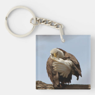 Bald Eagle (Bird giving the bird) Key Ring