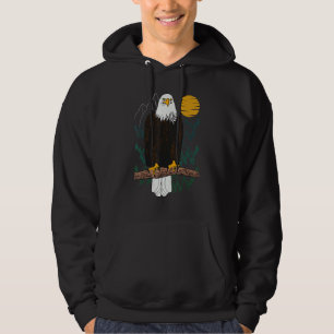 Bald Eagle Bird Motif Animal American Imprint Eagl Hoodie