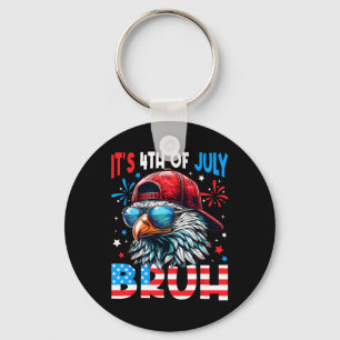 Bald Eagle Bruh 4th Of July Fourth July Men Boys K Key Ring