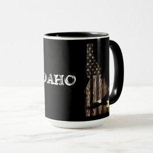 BALD EAGLE BURNT WOOD - IDAHO PATRIOT BLK MUG