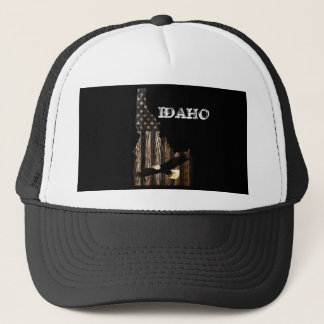BALD EAGLE BURNT WOOD - IDAHO PATRIOT BLK TRUCKER HAT