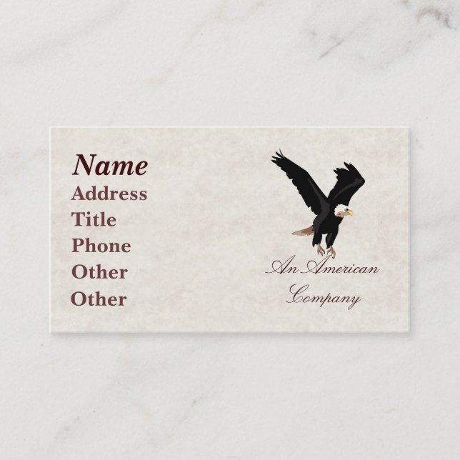 Bald Eagle Business Card (Front)
