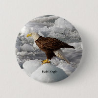 Bald eagle button