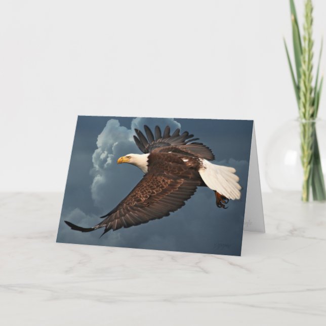 Bald Eagle card with inspirational quote (Front)