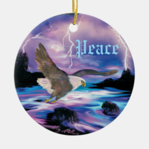 Bald Eagle Ceramic Ornament