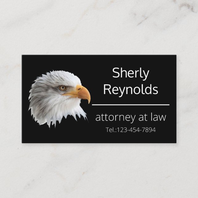Bald Eagle charming customisable Business Card (Front)