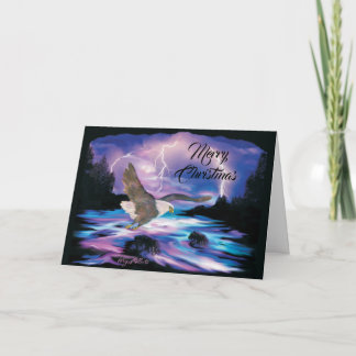 Bald Eagle Christmas Holiday Card