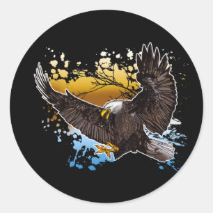 Bald Eagle Classic Round Sticker