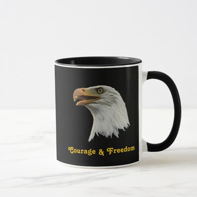 Bald Eagle Courage and Freedom Mug (Right)