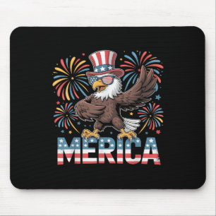 Bald Eagle Dancing ‘merica Tee Funny Patriotic Usa Mouse Pad