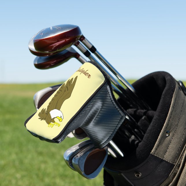 Bald Eagle Design Golf Head Cover (In Situ)