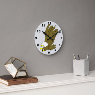 Bald Eagle Design Round Clock
