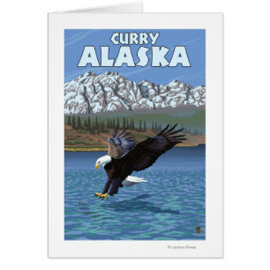 Bald Eagle Diving - Curry, Alaska