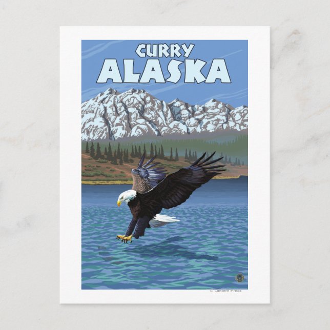 Bald Eagle Diving - Curry, Alaska Postcard (Front)