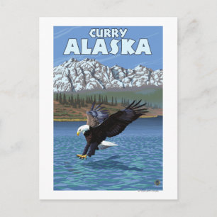 Bald Eagle Diving - Curry, Alaska Postcard