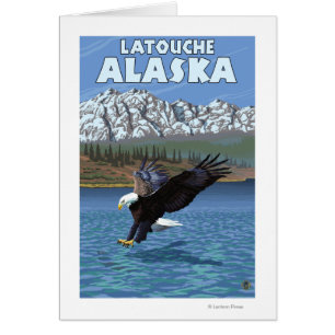 Bald Eagle Diving - Latouche, Alaska