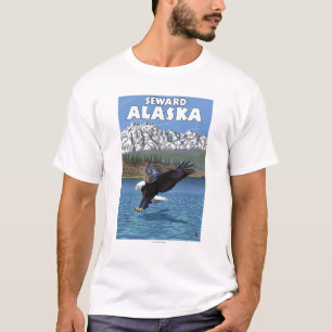 Bald Eagle Diving - Seward, Alaska T-Shirt