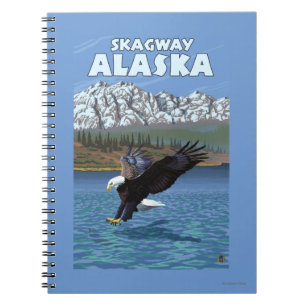 Bald Eagle Diving - Skagway, Alaska Notebook