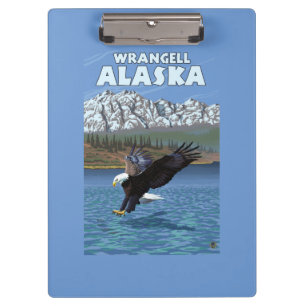 Bald Eagle Diving - Wrangell, Alaska Clipboard