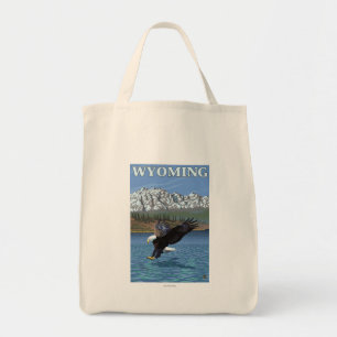 Bald Eagle Diving - Wyoming Tote Bag
