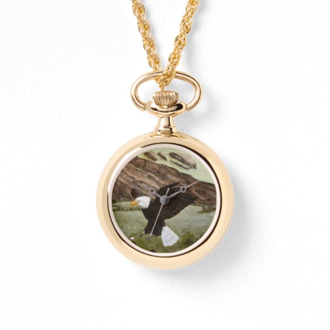 Bald Eagle Double Rap Gold Watch (Front)