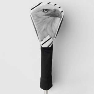 Bald Eagle Face Oil Paint, Golf Head Cover