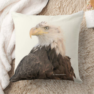 Bald Eagle Fading into the Smoky Sky Cushion