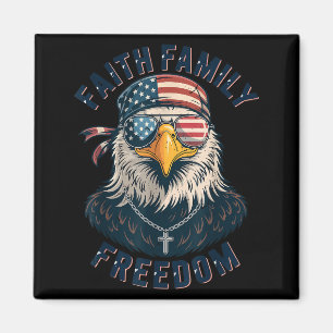 Bald Eagle Faith Family Freedom Patriotic Christia Magnet