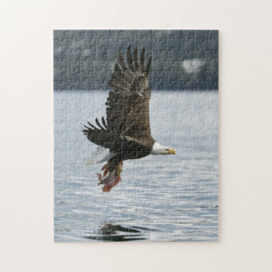Bald Eagle Fish Retrieval Jigsaw Puzzle