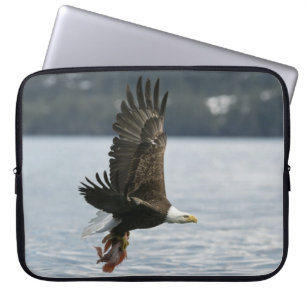 Bald Eagle Fish Retrieval Laptop Sleeve